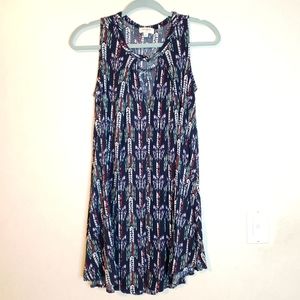 Umgee Blue Arrow Print Dress Size Small